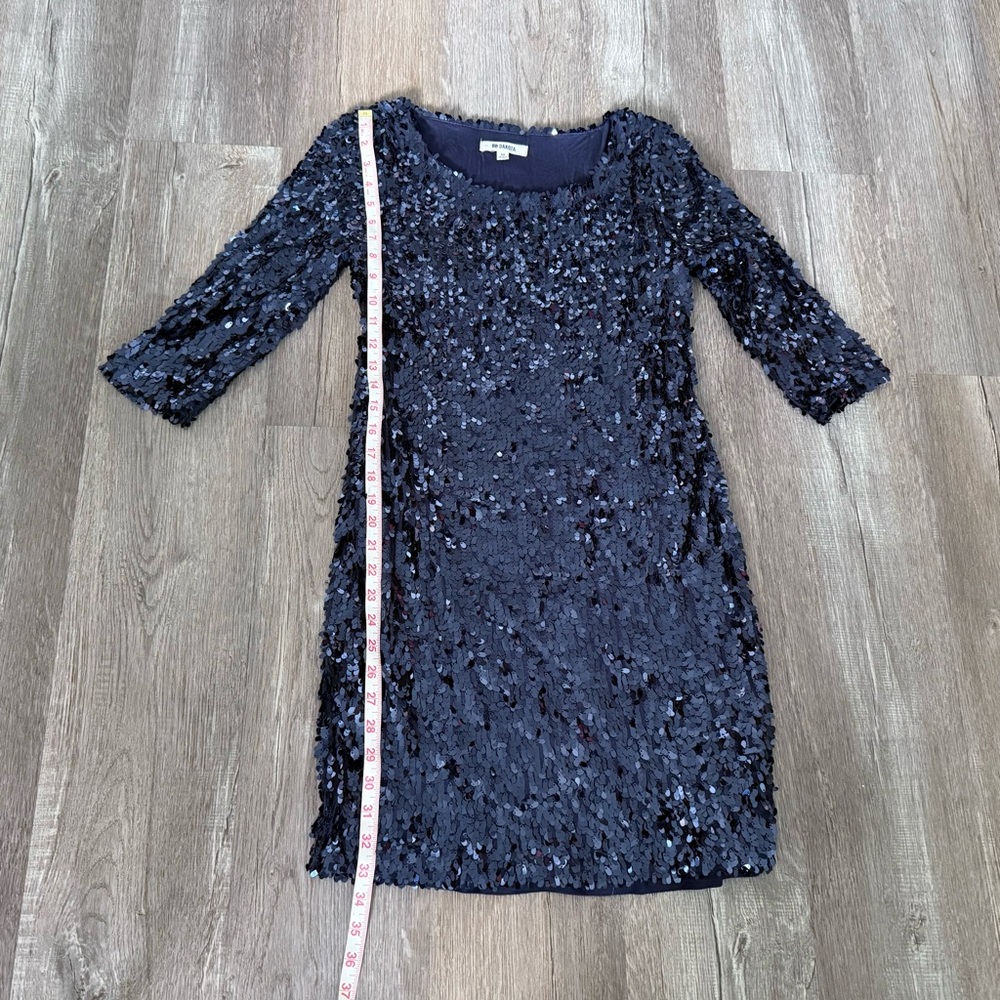 BB Dakota Sparkling Navy Sequin Mini Dress - Picture 9 of 11
